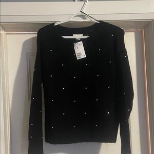 H&M Black Sweater with Embellishments